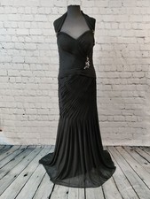 V240 MORI LEE 70826 SZ 14 BLACK $499  BEADED FORMAL PARTY GOWN DRESS