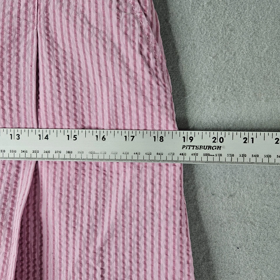 Falda polar roja ajustable Brooks Brothers para mujer 6 rayas rosas Seersucker Foto 4 de 4