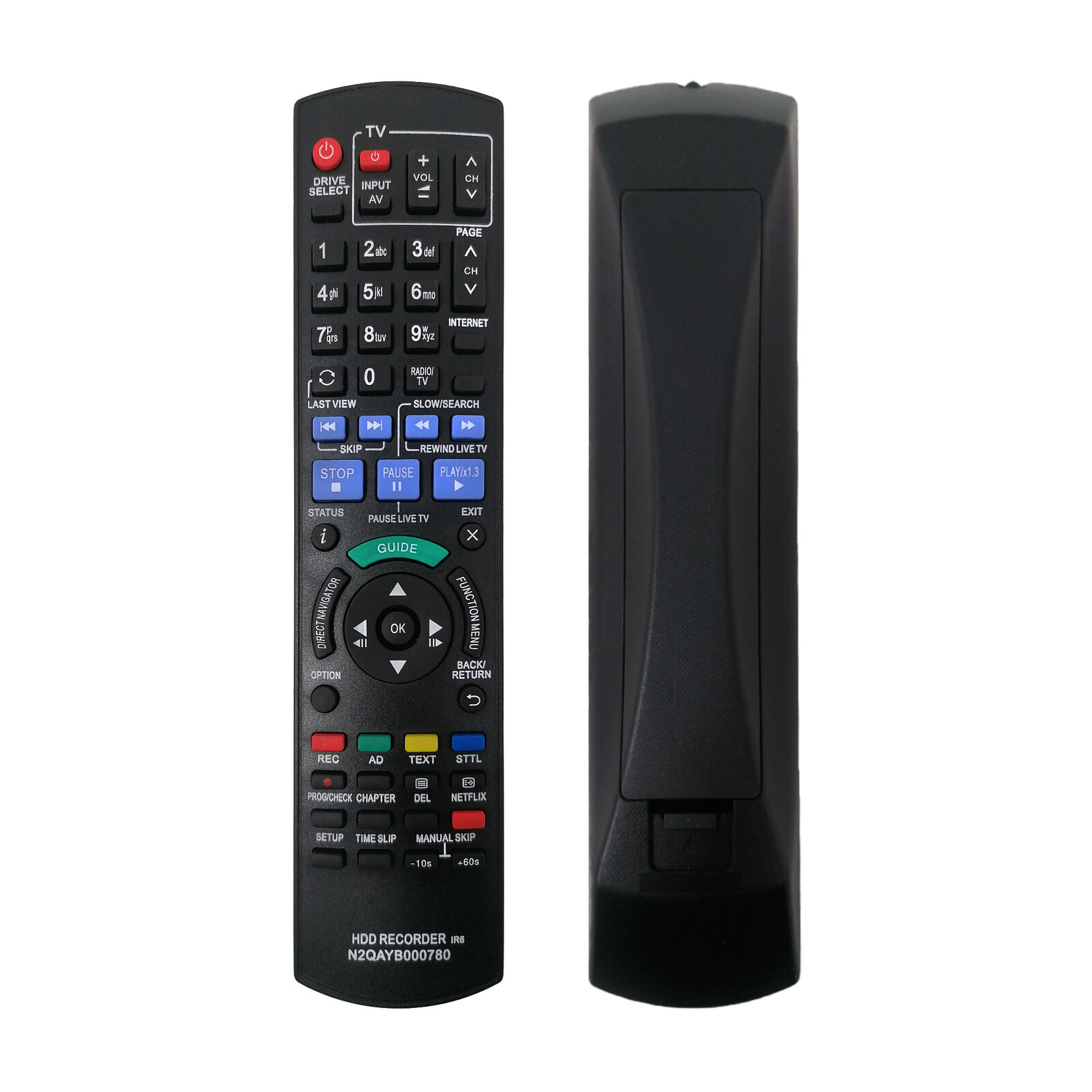 New Remote For Panasonic DMR-HWT130 500GB Freeview+ HD Smart TV Recorder UK
