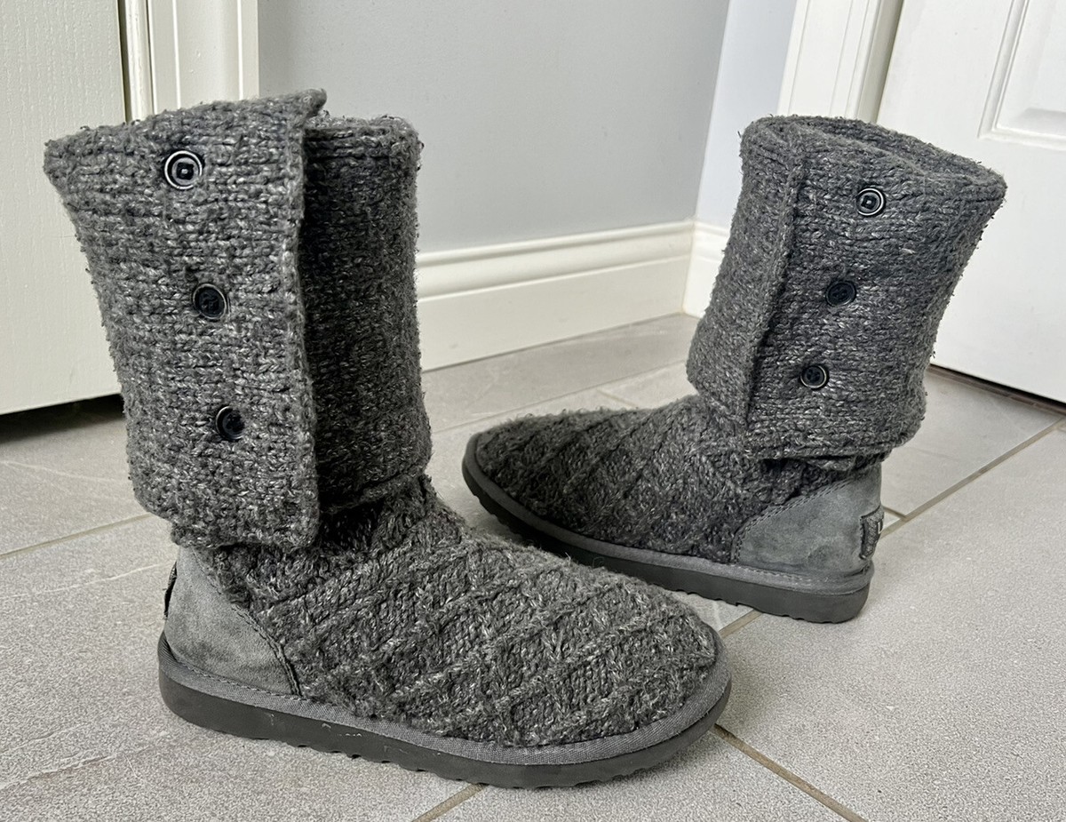 Ugg Classic Cardy Grey Sweater Ugg Boots Ladies Boots Ugg Gray