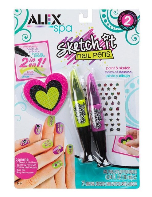 Alex Spa Hot Hues Sketch It Nail Pens 2 Pack 731346179630