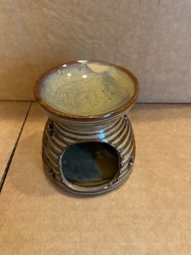 Primitive vintage honey & me crow & pumpkin pottery tart warmer 4 inch F8677 - Picture 2 of 2