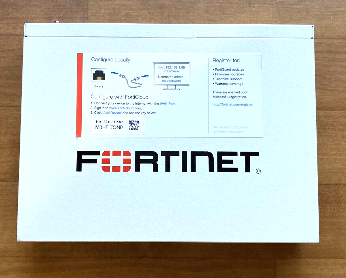 Used Fortinet FortiGate-60E Network Security Firewall - Initialized, Includes Power Adapter - View #2
