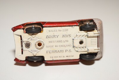 V 1:43 DINKY TOYS 220 FERRARI P5 METALLIC RED GOOD CONDITION | eBay