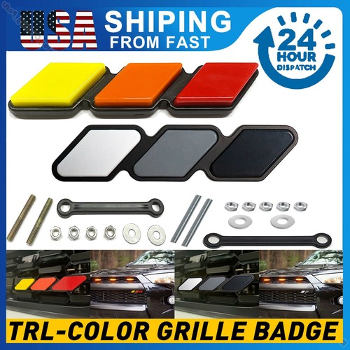 Tri-color Grille Emblem For Tacoma 4Runner Tundra Rav4 Highlander ABS Badge USA