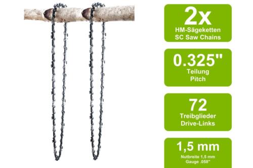 2 Sägeketten passend für Husqvarna 455e Rancher | 45cm 0.325 72TG 1,5mm - Bild 1 von 3