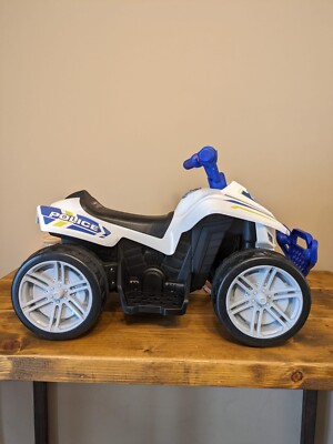 Electric Ride On Police Quad Bike Toy Police Evo Volt 6v Electric