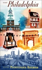 Philadelphia 1948 Pennsylvania Railroad Go By Train Vintage Poster Print Travel