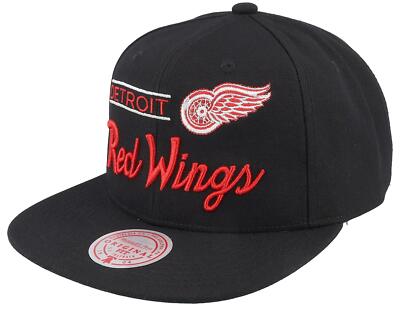 Mens Mitchell & Ness NHL RETRO LOCK UP SNAPBACK RED WINGS