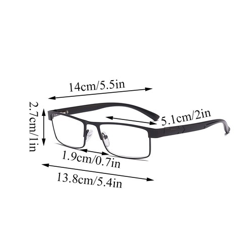 Reading Glasses Designer Business Metal Readers +1.0 1.5 2.0 2.5 3.0 3.5 4 ф - Picture 2 of 19