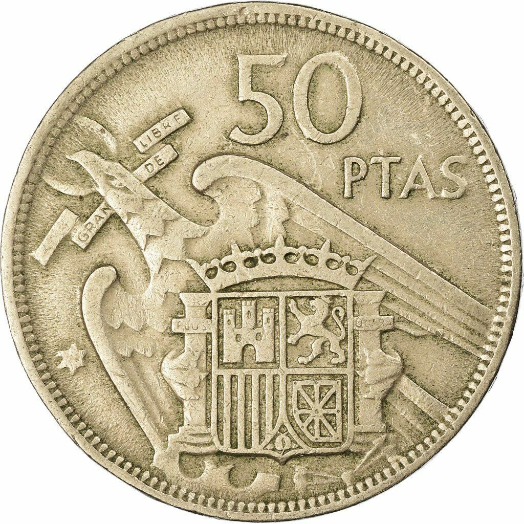Spain 50 Pesetas - Francisco Franco Coin KM788 1957 (1958 - 1975