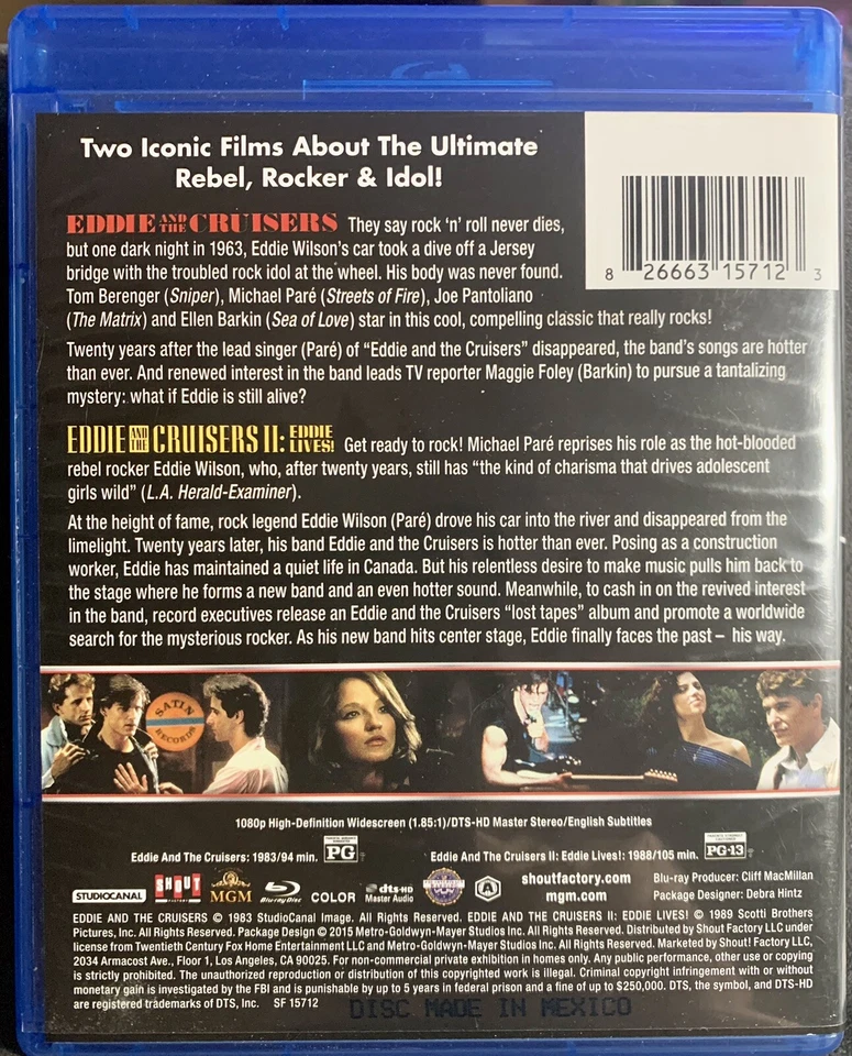 Eddie and the Cruisers / Eddie and the Cruisers II: Eddie Lives! (Blu-ray) - Image 2 of 4