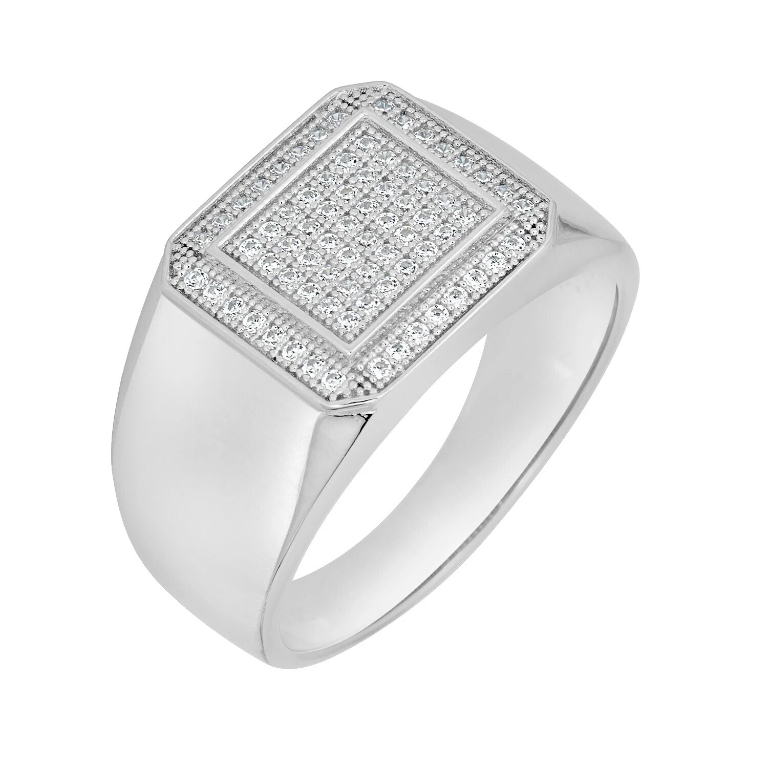 Кольцо с логотипом из стерлингового серебра для мужчин 10,5