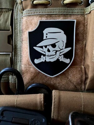Copytec Patch 'Deutscher Kampf Veteran' – Bundeswehr-Skull-Aufnäher (75 Mm) Mit Klettrückseite, Für Jacken & Uniformen
