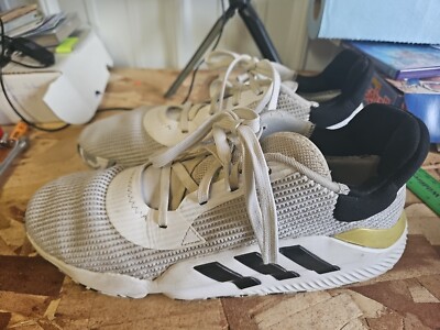 Size 11.5 - adidas Pro Bounce 2019 Low White Black Gold CF