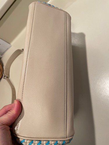 Borsa a tracolla Coach nuova con etichette Legacy Caning Romy #23411 Robin sabbia leggera AUTENTICA! - Foto 7 di 12