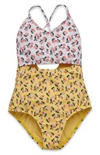 Hobie L29327 Girls Cherry Medley Cutout Cross-Back One-Piece Swimsuit Size 8