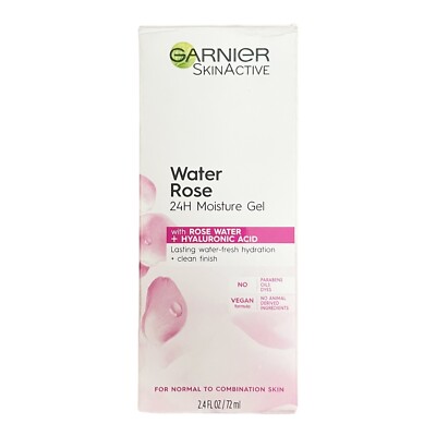 Garnier SkinActive Water Rose 24H Moisture Gel Normal to Combination Skin New