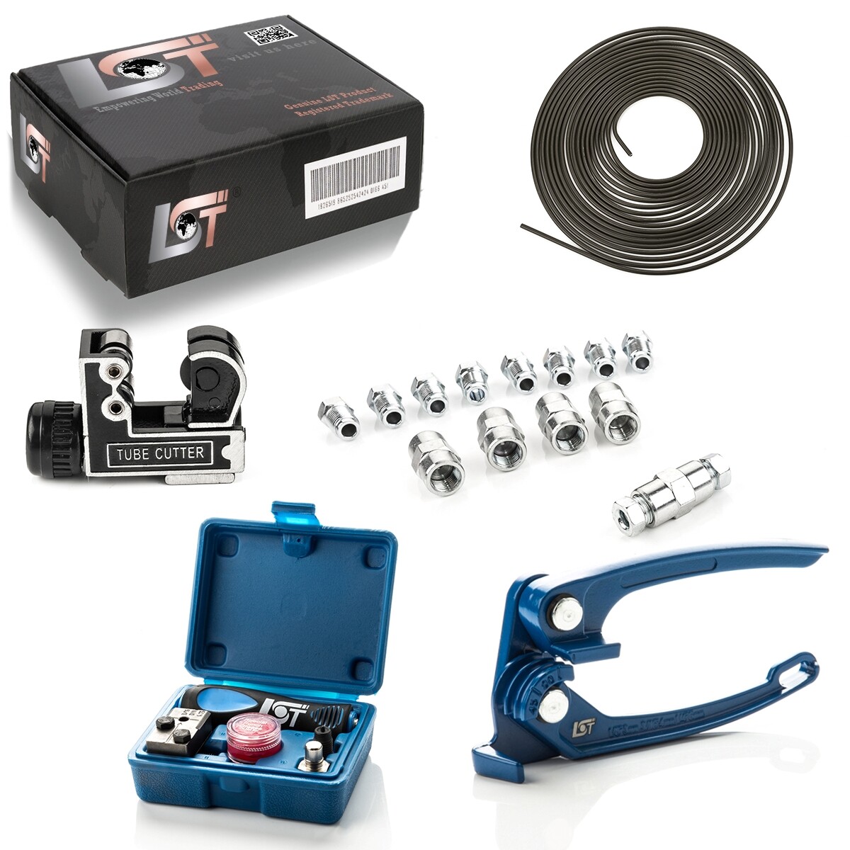 Mini Bending Tool Set + 10M Brake Pipe + Bending Device + Pipe Cutter 4.75Mm