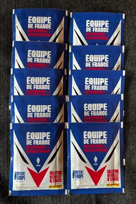 PANINI LOT 10 POCHETTES PACKETS EQUIPE DE FRANCE JEUX OLYMPIQUE PARIS 2024 NEW