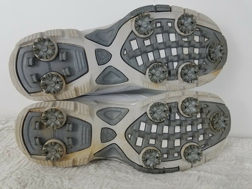 Nike Air Edge Golf Shoes Womens Size 7.5 White Silver Softspike 192099 101 USED - Picture 9 of 11