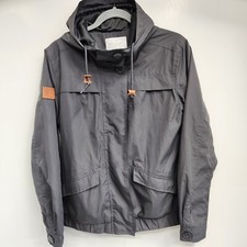 Element Eden Coats Size M Hooded Zip Up Jacket Gray Women Men Lightweight Coat