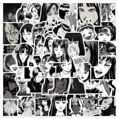 50pcs Jpanese Anime Girl Junji Ito tomie Vinyl Stickers Decals Laptop Luggage