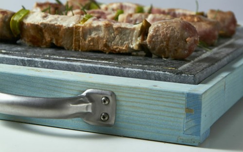 BISETTI PIETRA OLLARE 25X25 QUADRA BASE AZZURRO 99272A ORIGINALE HORECA 11 2023 - Foto 3 di 4