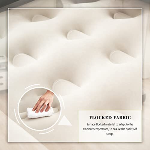 Size Air Mattress Inflatable Bed with Headboard and Pillows,Blow Up