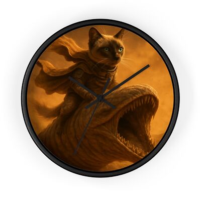 NEW Home Decor Wall Clock Feline Cat Sandworm Rider Movie Art