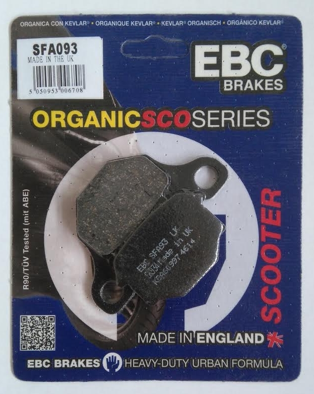 EBC Organic Brake Pads Front Set - Fits Keeway Superlight 125 (2007-2015), Non-Asbestos, Part SFA228