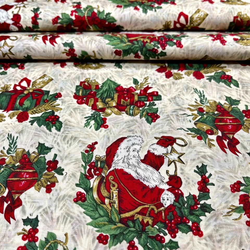 Classic Holiday by RJR Fabrics Christmas Santa Claus Fabric 1 YARD 100% Cotton - Image 4 of 4