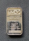 Vintage 2 oz .999 J&M Johnson Matthey Silver Bar Rare!