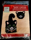 Hobby Kraft Halloween Black Cat Coasters Set Plastic Canvas Kit — photo 1