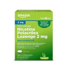 Basic Mini Nicotine Polacrilex Lozenge, 2 mg Nicotine , Mint Flavor 135 Count