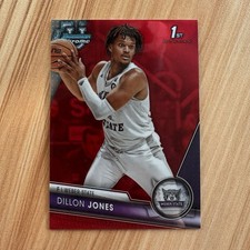 2023-24 Bowman Chrome University Dillon Jones 1st Red 5/5 Weber State #1