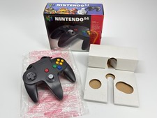 Official BLACK Controller w/ BOX  Nintendo 64 N64 Complete Firm Joystick 