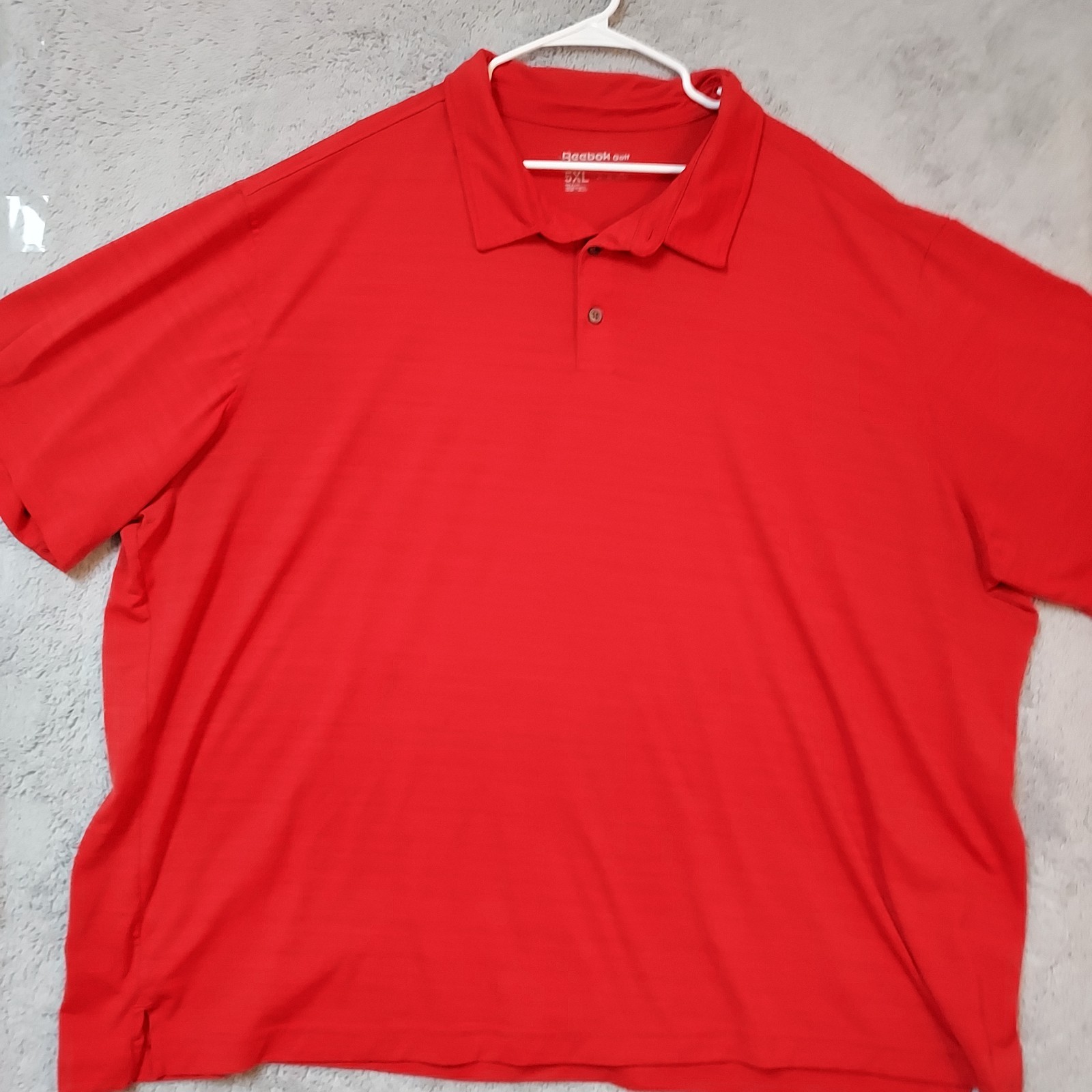 Reebok Polo Shirt Mens 5XL Red Performance Golf Tennis Casual Polyester thumbnail 4