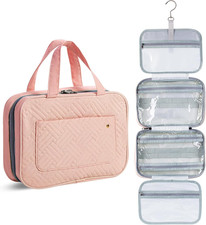- Travel Toiletry Bag Organizers, Baby Pink, Makeup Travel Bag for Toiletries wi