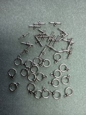 TierraCast - 20 Sets Silver Plated US Made Toggle Clasps -  Bar  Ring  