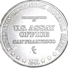 🔥 Vintage 1981 US Assay Office San Francisco 1 Ounce .999 Fine Silver Round 🔥