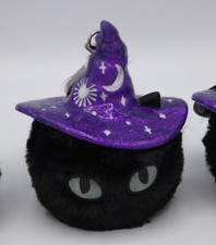 Black Cat Witch HALLOWEEN PocketBac Sanitizer Holder Bath  Body Works Glows