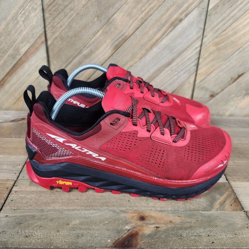 Altra Olympus 4 Mens Athletic Running Shoes Size 9.5 Red Black AL0A4VQM660