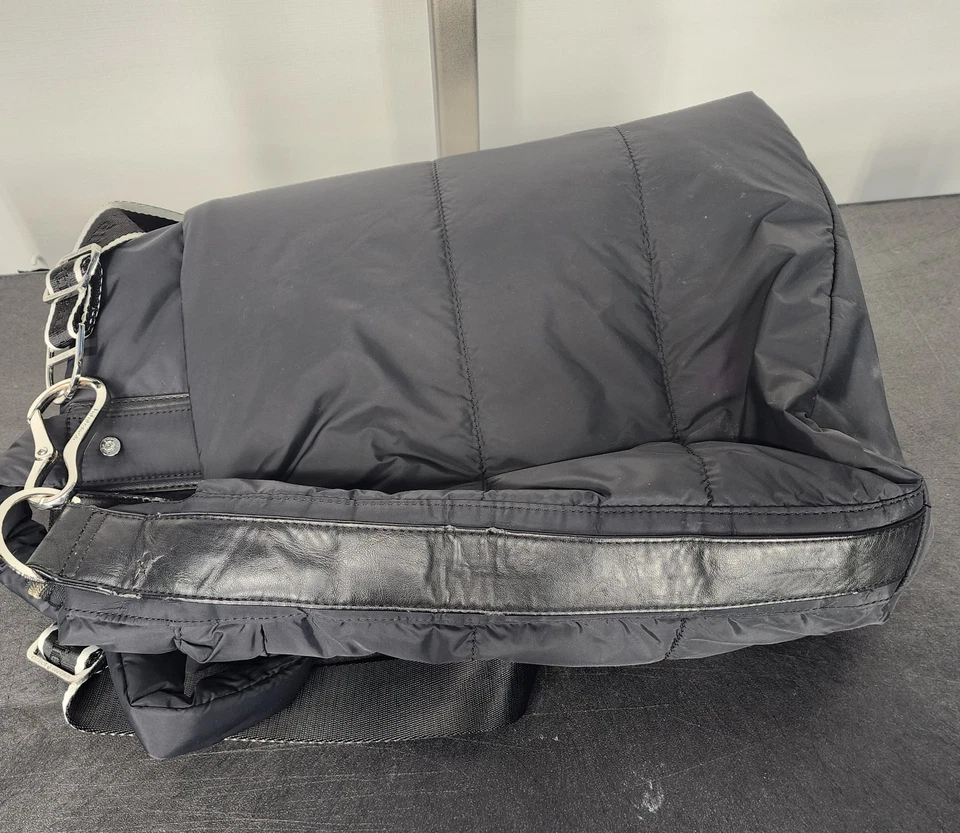 Lululemon Fast in Flight Bag Black Quilted Nylon Tote Gym Travel Crossbody – EUC - Image 2 of 4