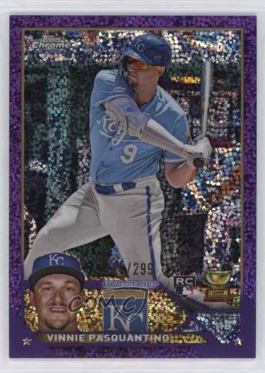 2023 Topps Chrome Purple Speckle Refractor /299 Vinnie Pasquantino #119 wo3