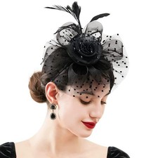 Fascinators for Women Girls Tea Party Derby Hats Flower Fascinators with He...