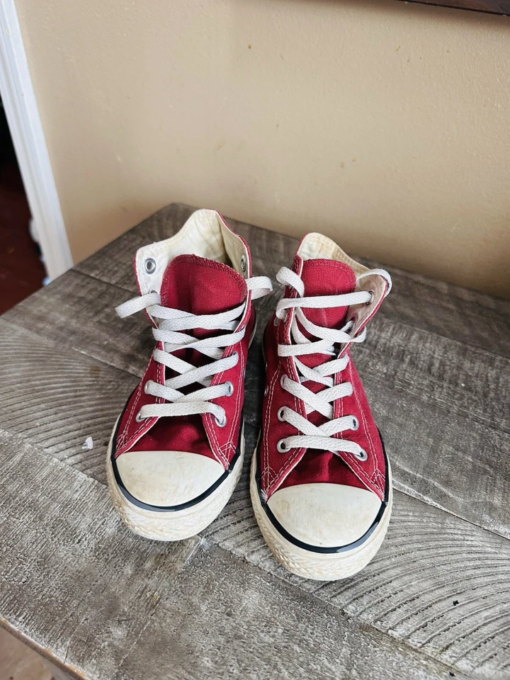 Zapatos deportivos Converse All Star juveniles talla 1 granate de caña alta Foto 2 de 4