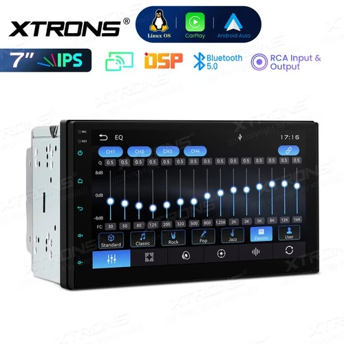 7 Inch Double Din Car Stereo Linux Wireless CarPlay Android Auto Head Unit DSP