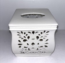 Country Living White Ceramic Tissue Cover