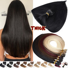 150PCS Thick 100 Remy Human Hair Extensions Nano Rings Beads Double Drawn 1G US